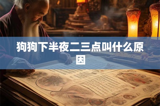 狗狗下半夜二三点叫什么原因