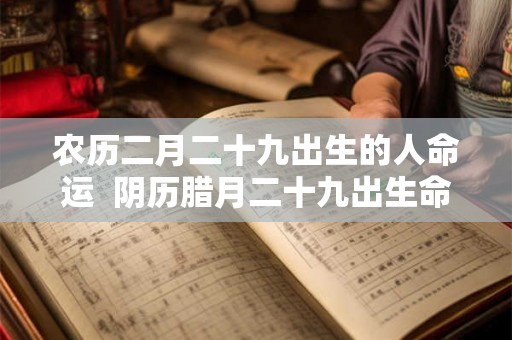 农历二月二十九出生的人命运  阴历腊月二十九出生命运