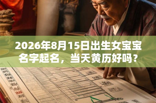 2026年8月15日出生女宝宝名字起名,当天黄历好吗? 2026年8月15日出生女宝宝名字起名,当天黄历好吗?
