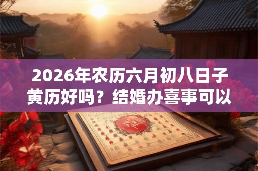 2026年农历六月初八日子黄历好吗？结婚办喜事可以吗？
