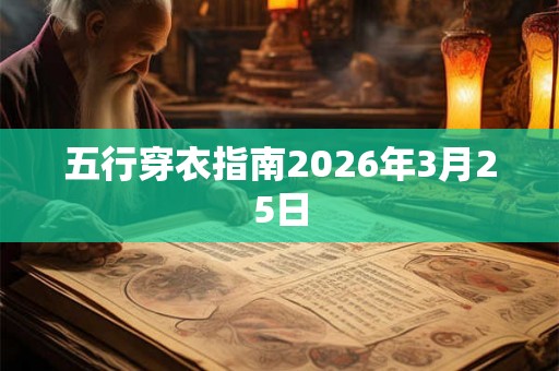 五行穿衣指南2026年3月25日 五行穿衣指南2026年3月25日