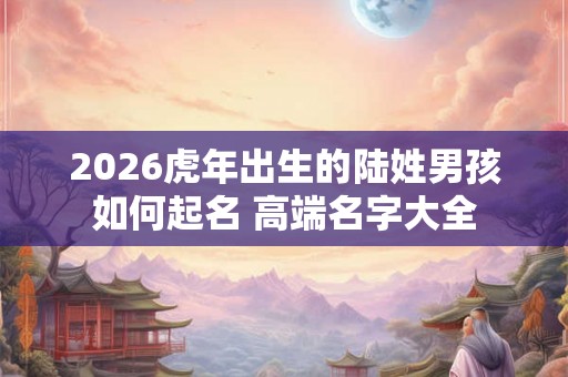 2026虎年出生的陆姓男孩如何起名 高端名字大全 2026虎年出生的陆姓男孩如何起名 高端名字大全