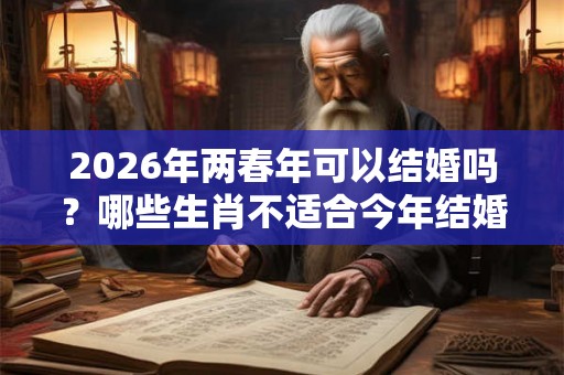 2026年两春年可以结婚吗？哪些生肖不适合今年结婚？