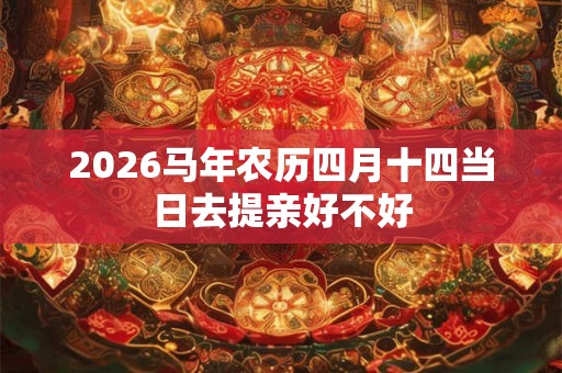 2026马年农历四月十四当日去提亲好不好