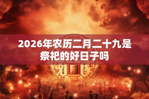 2026年农历二月二十九是祭祀的好日子吗