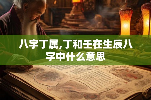 八字丁属,丁和壬在生辰八字中什么意思