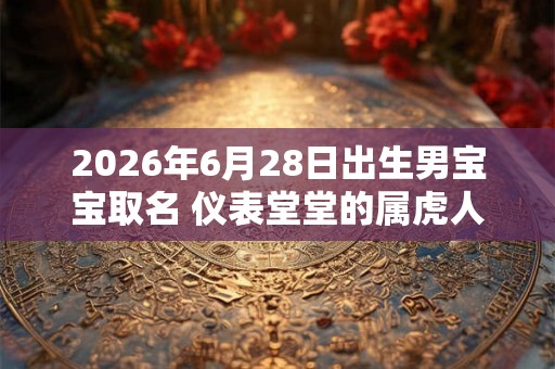 2026年6月28日出生男宝宝取名 仪表堂堂的属虎人学名
