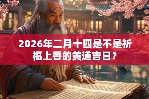 2026年二月十四是不是祈福上香的黄道吉日？