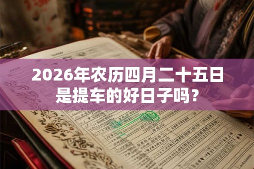 2026年农历四月二十五日是提车的好日子吗？