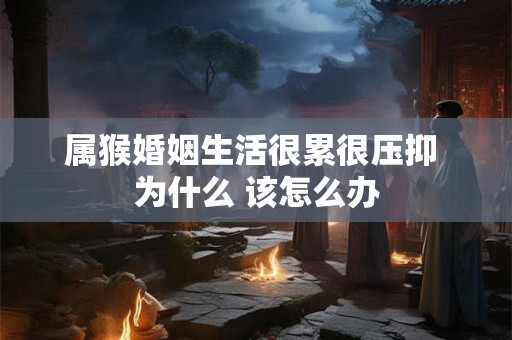 属猴婚姻生活很累很压抑 为什么 该怎么办