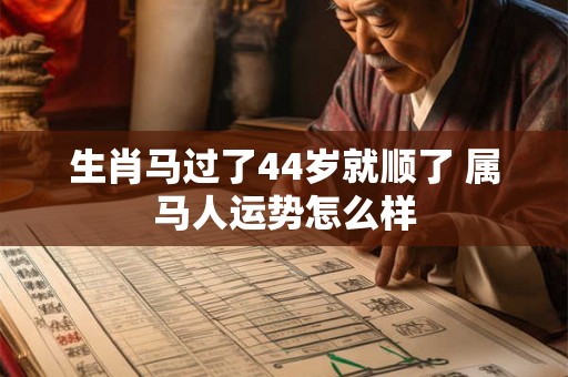 生肖马过了44岁就顺了 属马人运势怎么样