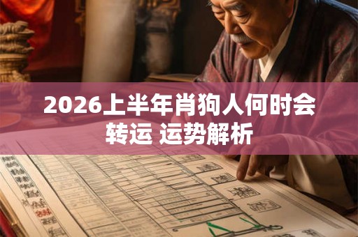 2026上半年肖狗人何时会转运 运势解析 2026上半年肖狗人何时会转运 运势解析