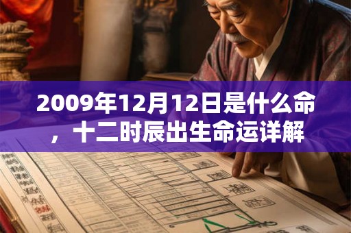 2009年12月12日是什么命，十二时辰出生命运详解