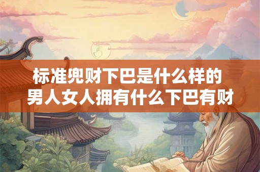 标准兜财下巴是什么样的 男人女人拥有什么下巴有财 标准兜财下巴是什么样的 男人女人拥有什么下巴有财