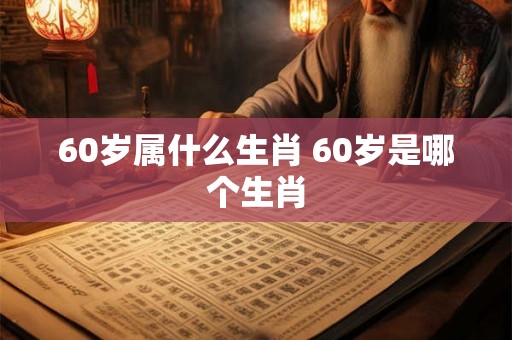 60岁属什么生肖 60岁是哪个生肖