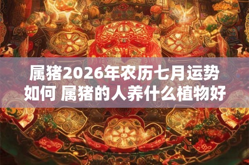 属猪2026年农历七月运势如何 属猪的人养什么植物好
