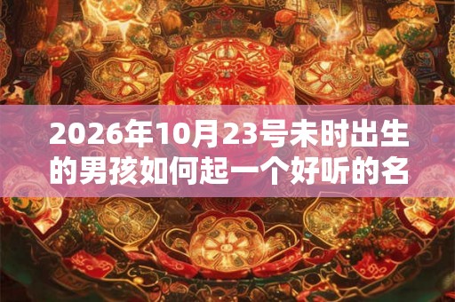 2026年10月23号未时出生的男孩如何起一个好听的名字