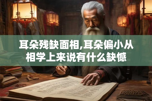 耳朵残缺面相,耳朵偏小从相学上来说有什么缺憾