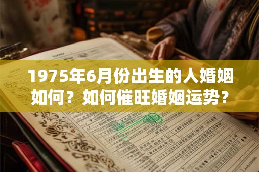 1975年6月份出生的人婚姻如何？如何催旺婚姻运势？