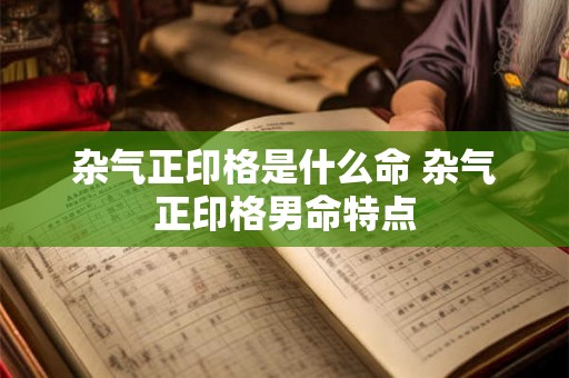 杂气正印格是什么命 杂气正印格男命特点