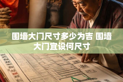 围墙大门尺寸多少为吉 围墙大门宜设何尺寸 围墙大门尺寸多少为吉 围墙大门宜设何尺寸