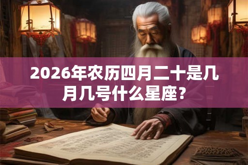 2026年农历四月二十是几月几号什么星座？