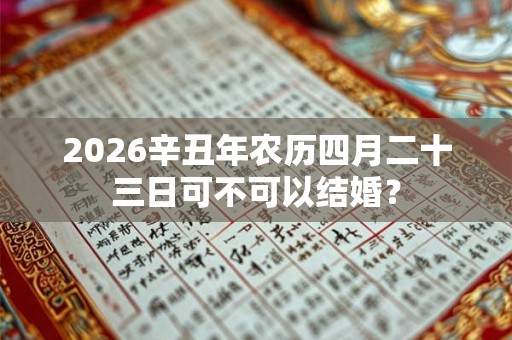 2026辛丑年农历四月二十三日可不可以结婚？