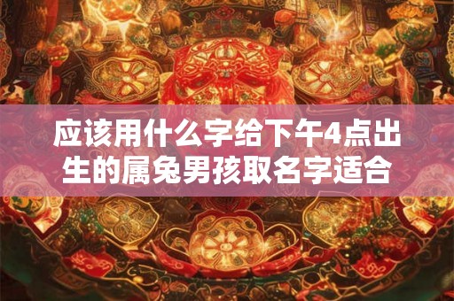 应该用什么字给下午4点出生的属兔男孩取名字适合
