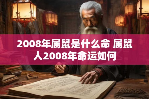 2008年属鼠是什么命 属鼠人2008年命运如何