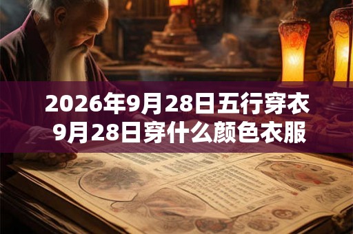 2026年9月28日五行穿衣 9月28日穿什么颜色衣服 2026年9月28日五行穿衣 9月28日穿什么颜色衣服