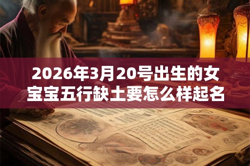 2026年3月20号出生的女宝宝五行缺土要怎么样起名字