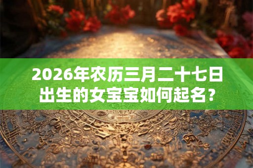 2026年农历三月二十七日出生的女宝宝如何起名？