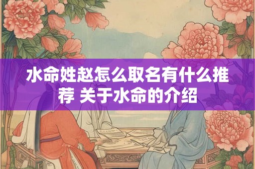 水命姓赵怎么取名有什么推荐 关于水命的介绍