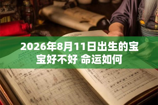 2026年8月11日出生的宝宝好不好 命运如何