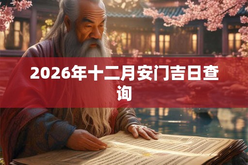 2026年十二月安门吉日查询