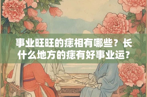 事业旺旺的痣相有哪些？长什么地方的痣有好事业运？