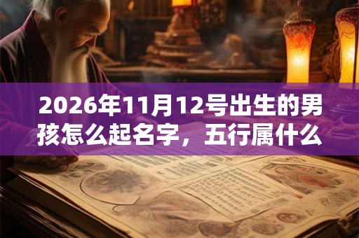 2026年11月12号出生的男孩怎么起名字，五行属什么