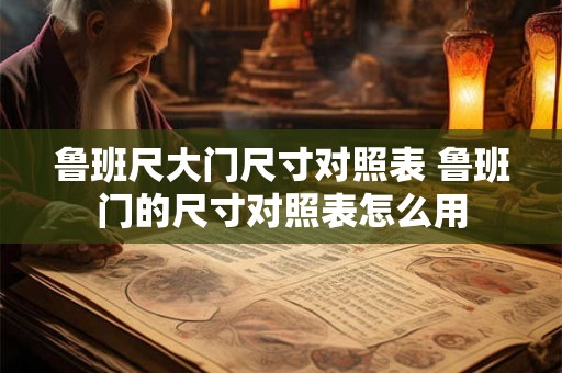 鲁班尺大门尺寸对照表 鲁班门的尺寸对照表怎么用