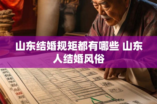 山东结婚规矩都有哪些 山东人结婚风俗