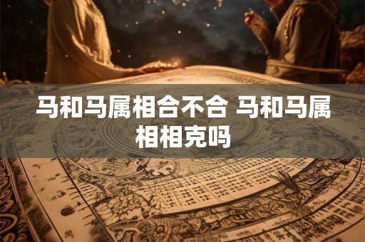 马和马属相合不合 马和马属相相克吗