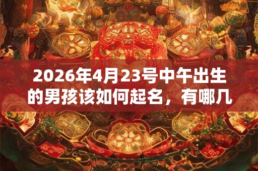 2026年4月23号中午出生的男孩该如何起名，有哪几种方法？