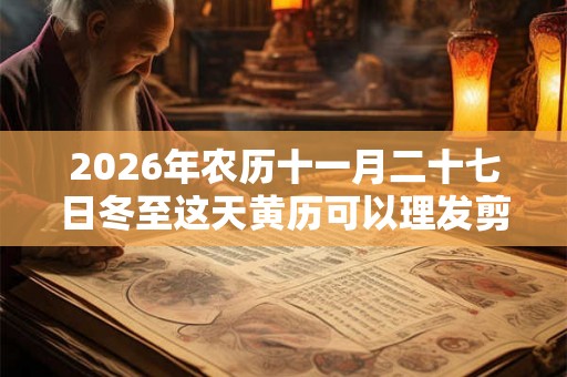 2026年农历十一月二十七日冬至这天黄历可以理发剪头发吗? 2026年农历十一月二十七日冬至这天黄历可以理发剪头发吗?