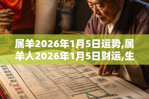属羊2026年1月5日运势,属羊人2026年1月5日财运,生肖羊2026年1月5日运势