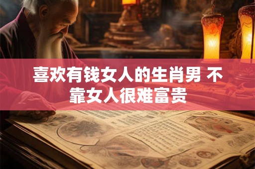 喜欢有钱女人的生肖男 不靠女人很难富贵