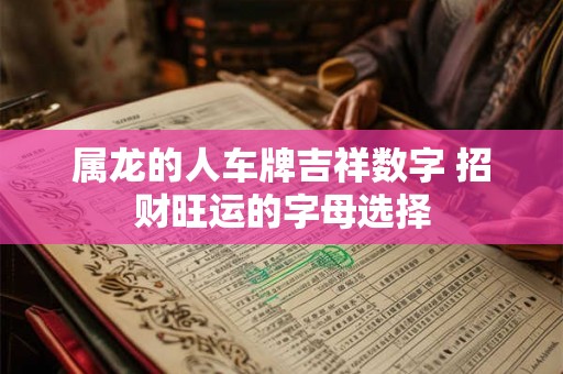 属龙的人车牌吉祥数字 招财旺运的字母选择 属龙的人车牌吉祥数字 招财旺运的字母选择