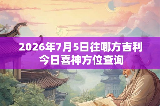 2026年7月5日往哪方吉利 今日喜神方位查询