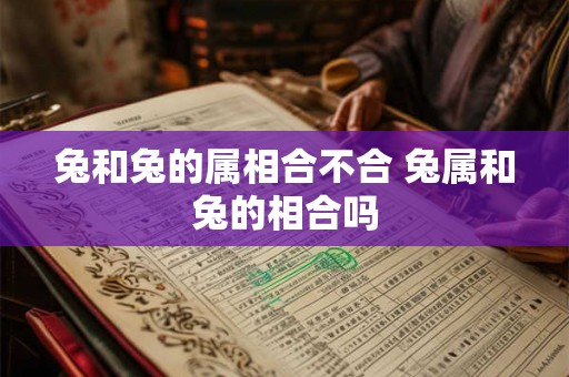兔和兔的属相合不合 兔属和兔的相合吗