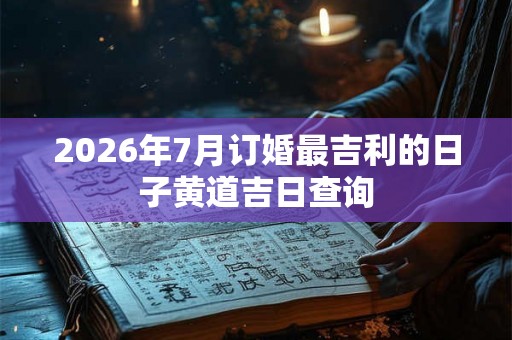 2026年7月订婚最吉利的日子黄道吉日查询