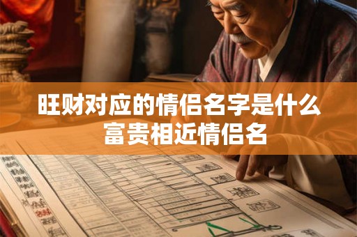 旺财对应的情侣名字是什么  富贵相近情侣名