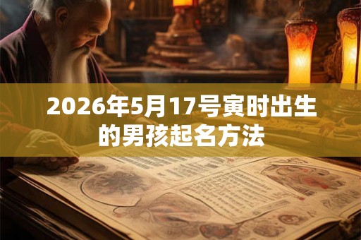 2026年5月17号寅时出生的男孩起名方法 2026年5月17号寅时出生的男孩起名方法